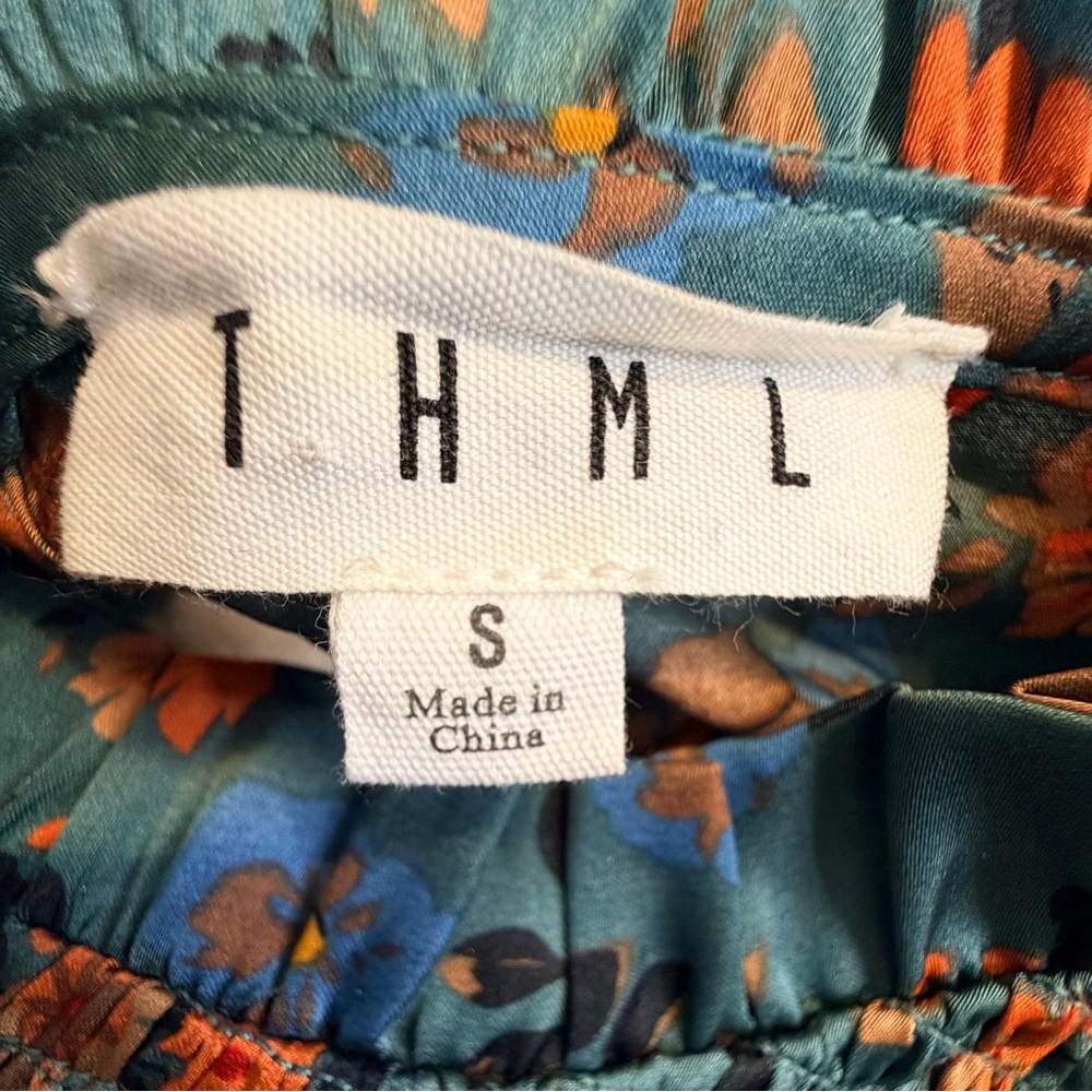 THML Teal and Orange Floral Blouse - Picture 7 of 10